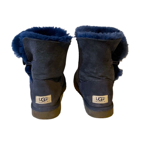 Ugg Bailey Button Navy Boots - Picture 7 of 10